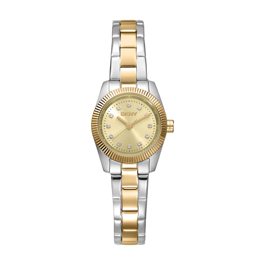 Quartz Gold Round Dial Women's Watch - DK1L125M0045