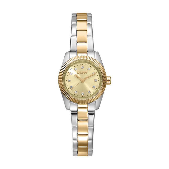 Quartz Gold Round Dial Women's Watch - DK1L125M0045