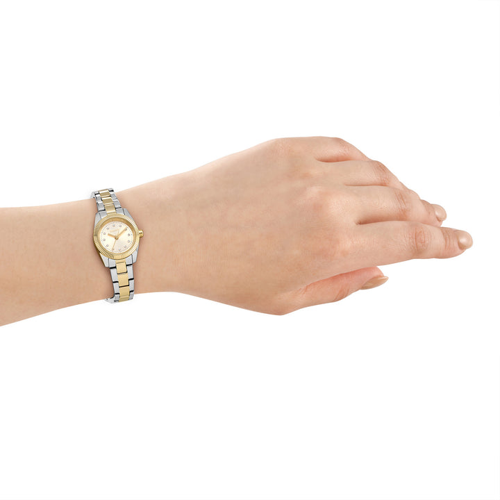 Quartz Gold Round Dial Women's Watch - DK1L125M0045