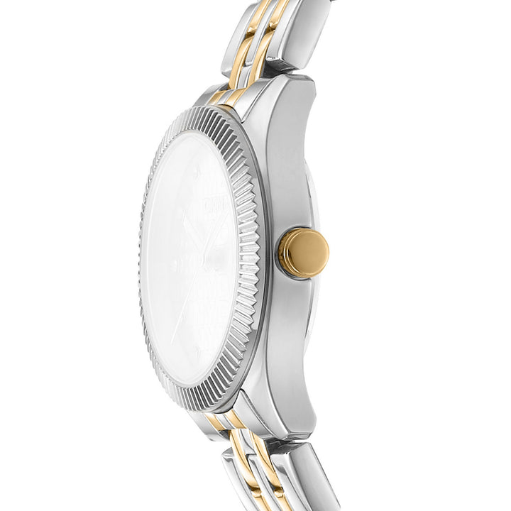 Logo Quartz Grey Round Dial Women's Watch - DK1L126M0075