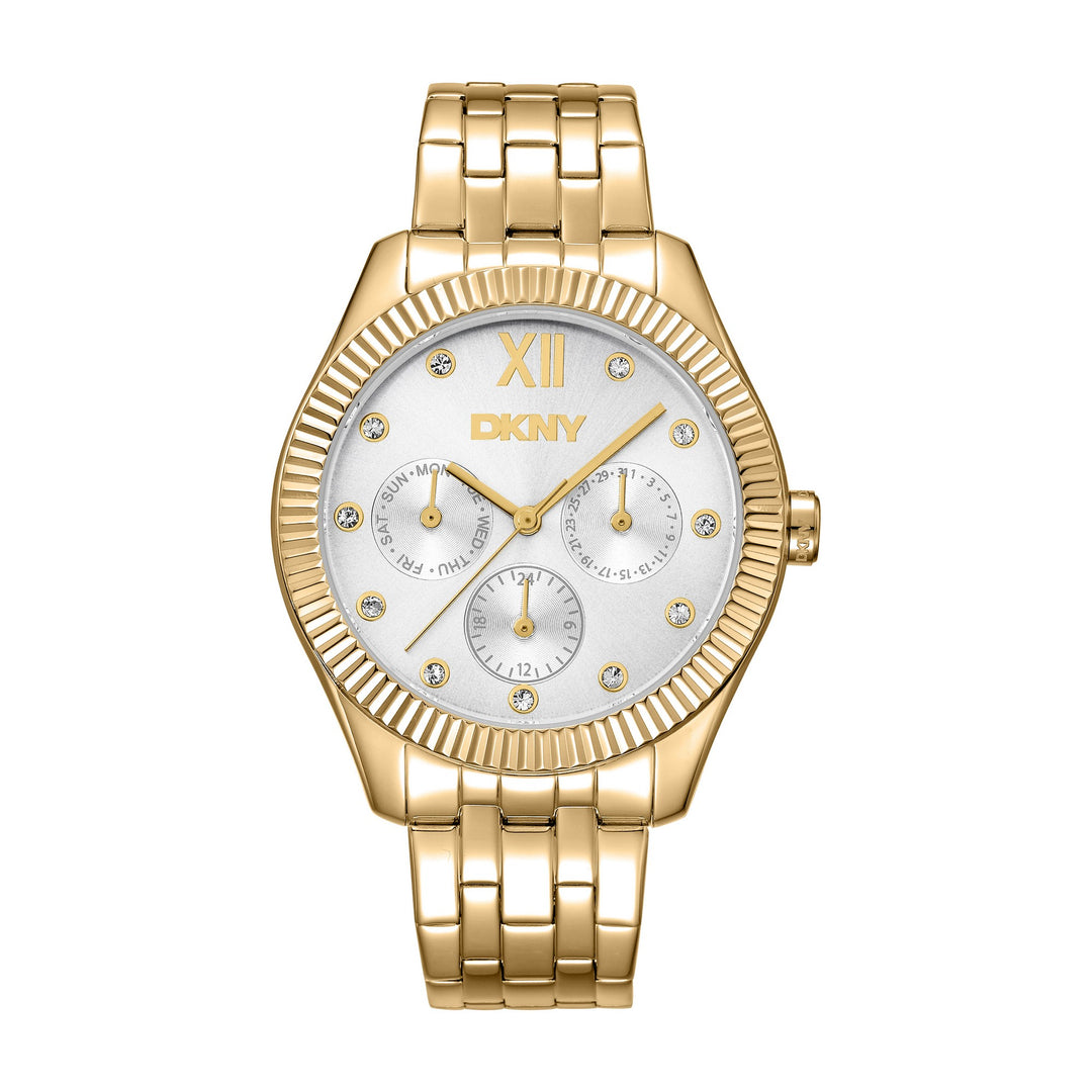 Everyday Multifunction Silver Round Dial Women's Watch - DK1L128M0065