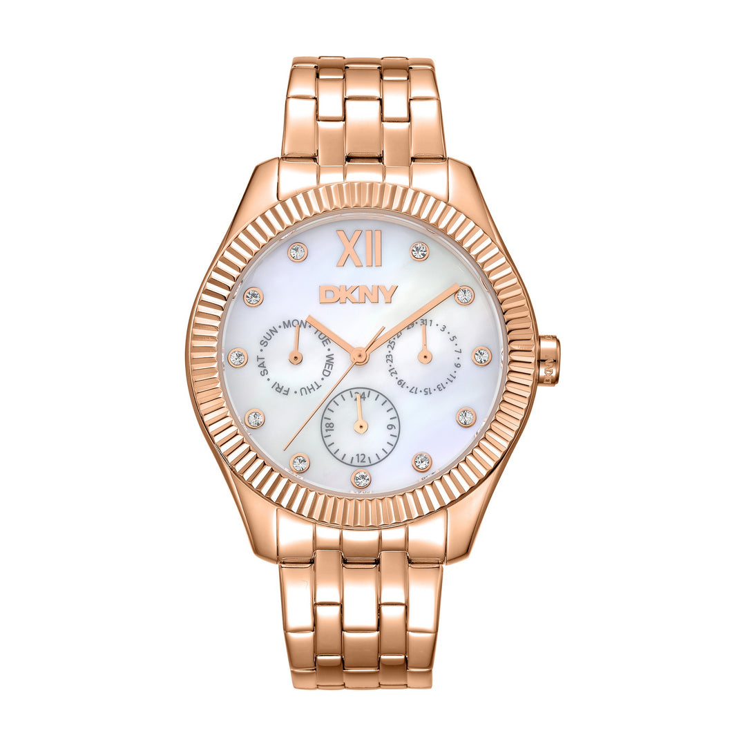 Everyday Multifunction White Round Dial Women's Watch - DK1L128M0075