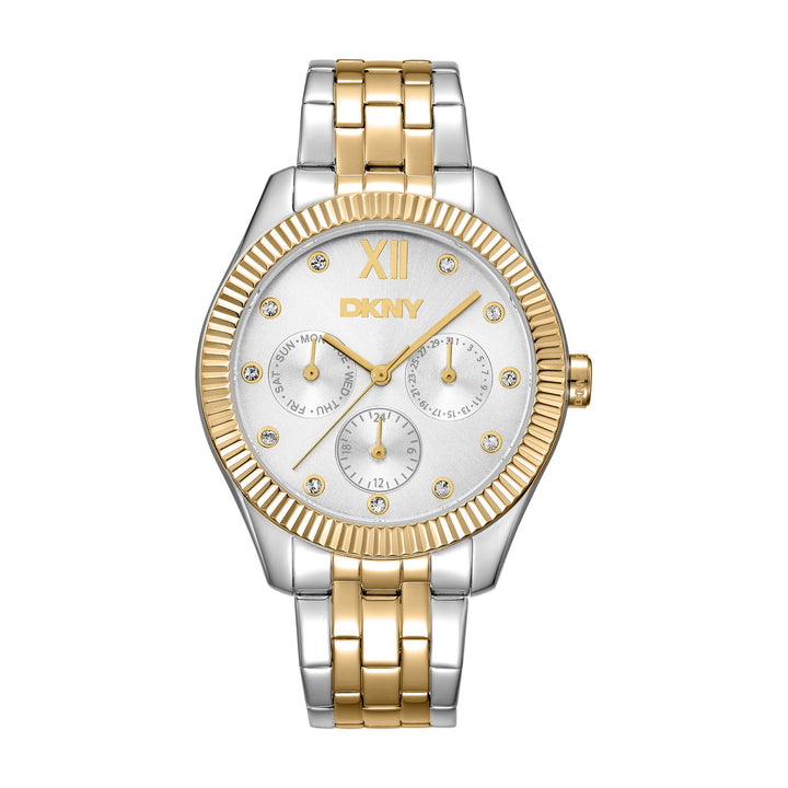 Everyday Multifunction Silver Round Dial Women's Watch - DK1L128M0085