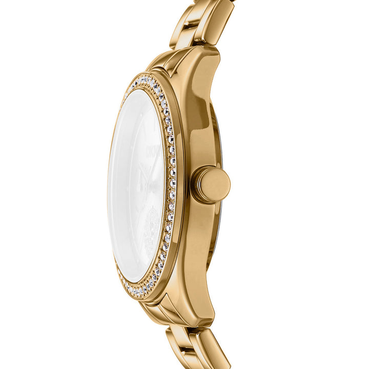 Evening Multifunction Gold Round Dial Women's Watch - DK1L129M0055