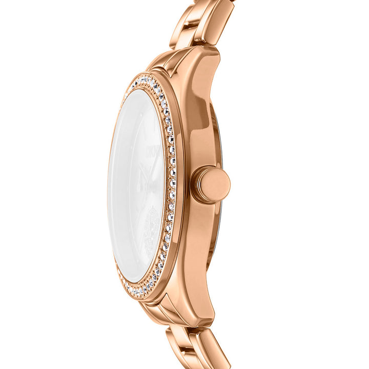 Evening Multifunction Rose Gold Round Dial Women's Watch - DK1L129M0065