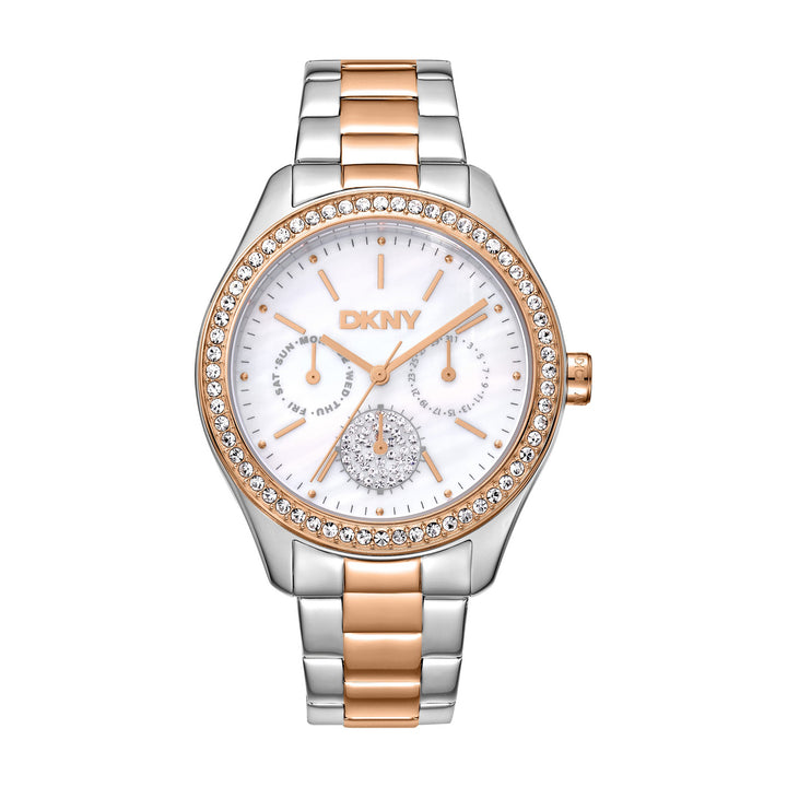 Evening Multifunction White Round Dial Women's Watch - DK1L129M0095