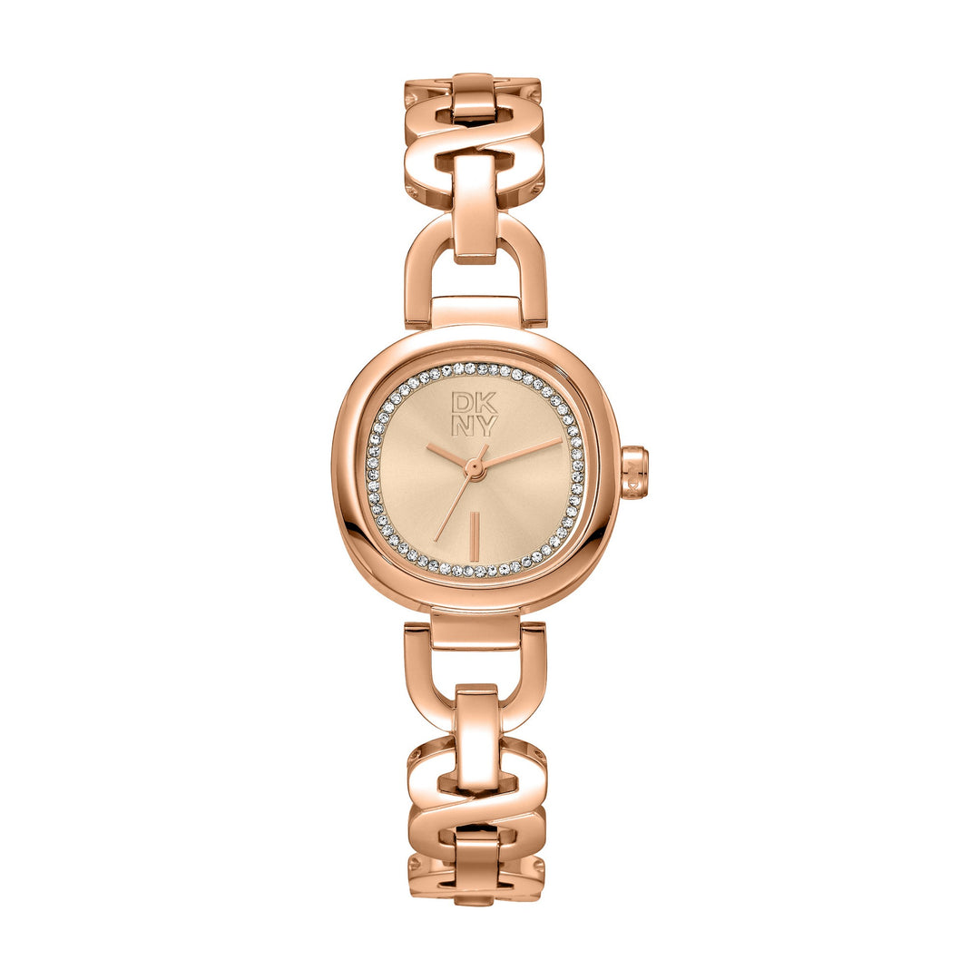 Everyday Quartz Rose Gold Round Dial Women's Watch - DK1L139M0045