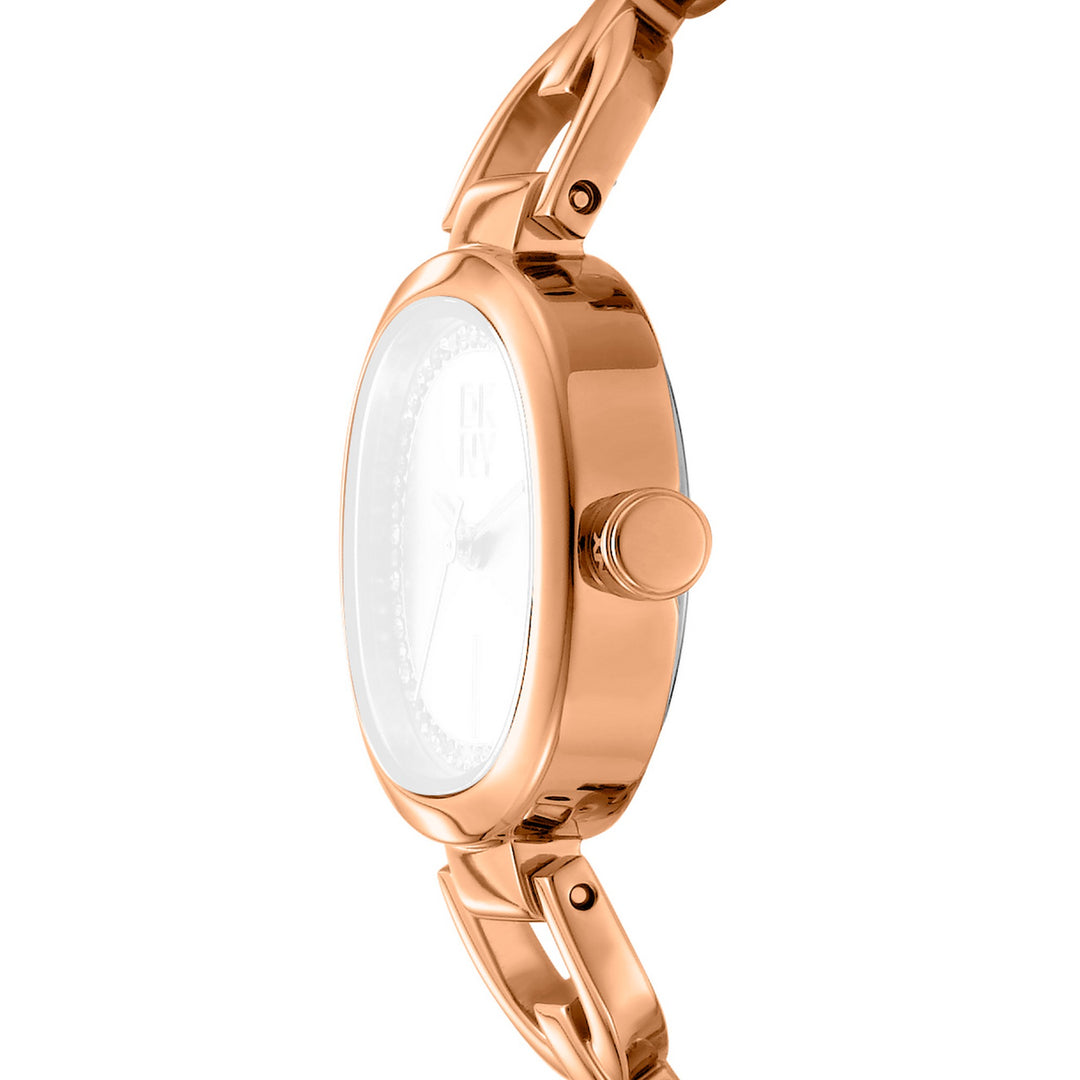 Everyday Quartz Rose Gold Round Dial Women's Watch - DK1L139M0045