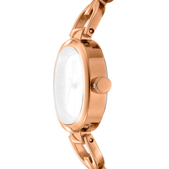 Everyday Quartz Rose Gold Round Dial Women's Watch - DK1L139M0045