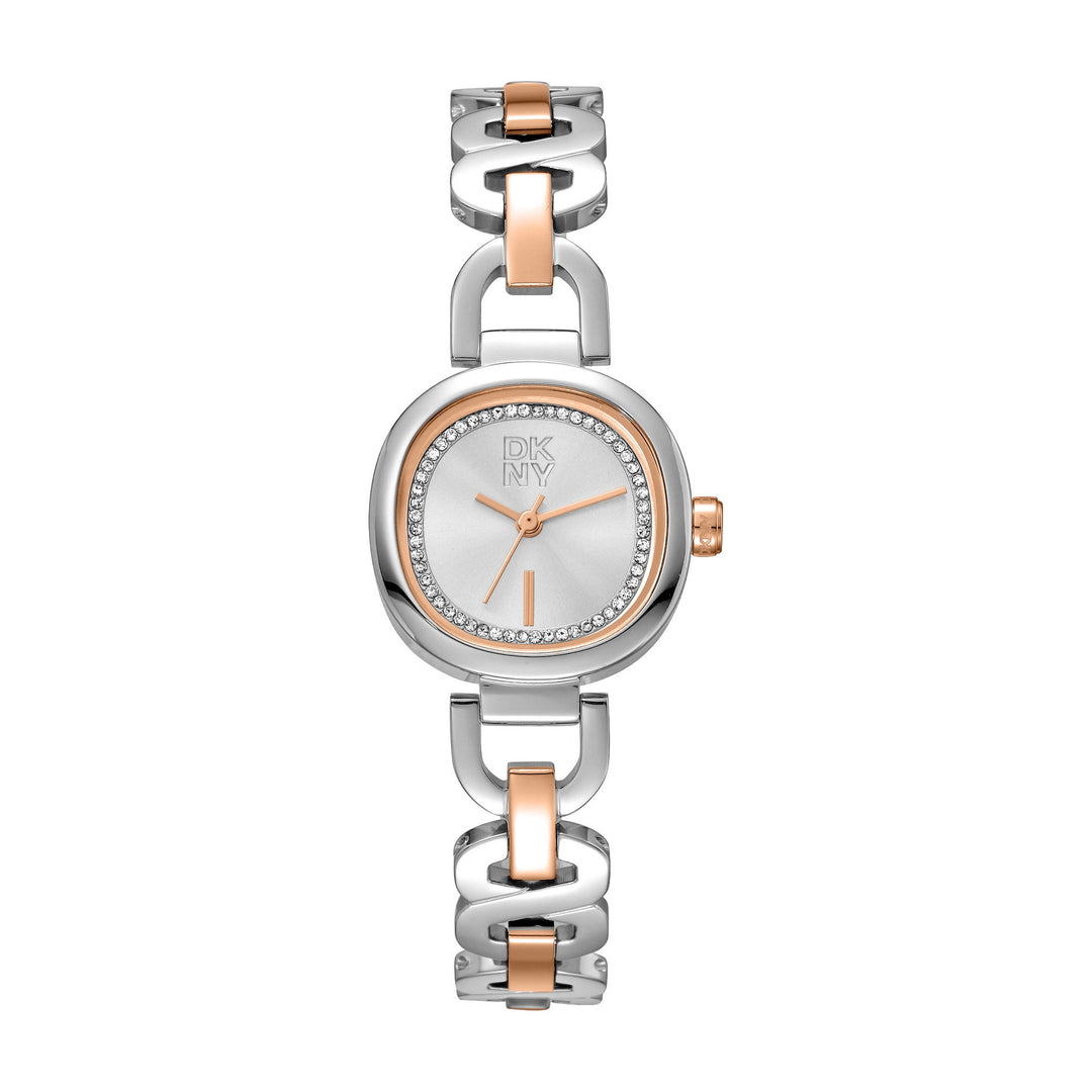 Everyday Quartz Silver Round Dial Women's Watch - DK1L139M0075