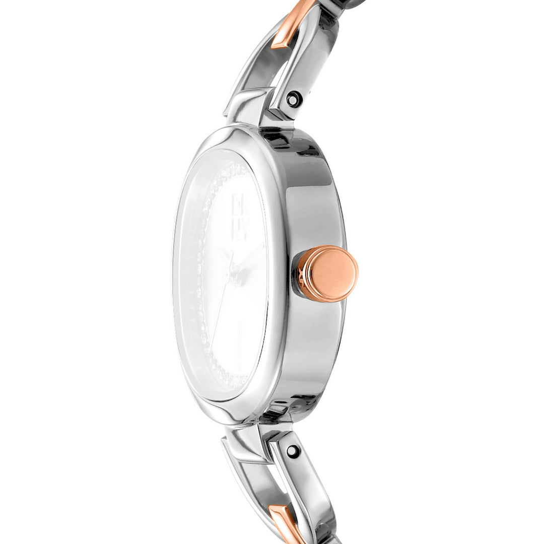 Everyday Quartz Silver Round Dial Women's Watch - DK1L139M0075