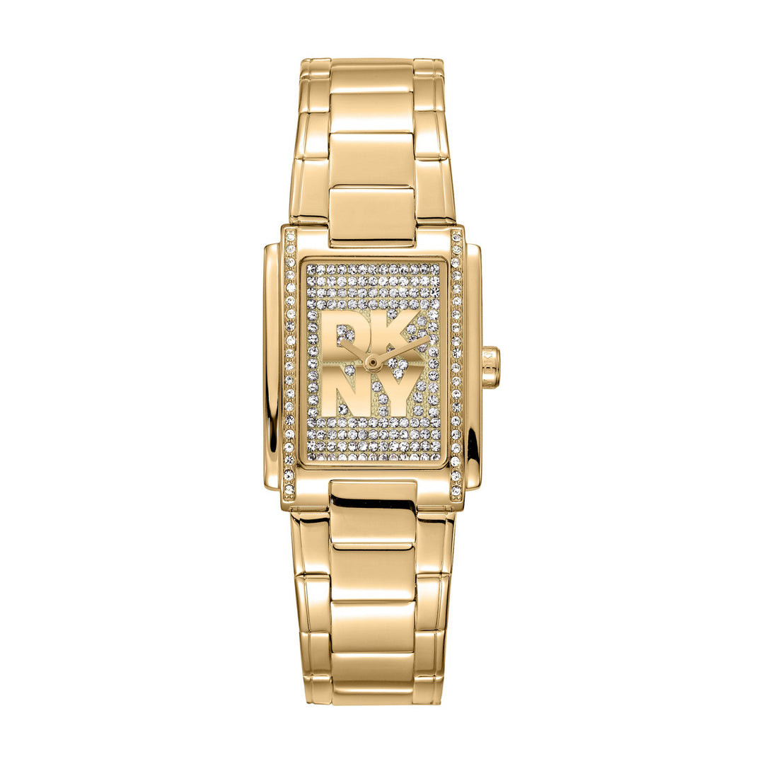 Logo Quartz Silver Rectangular Dial Women's Watch - DK1L140M0025