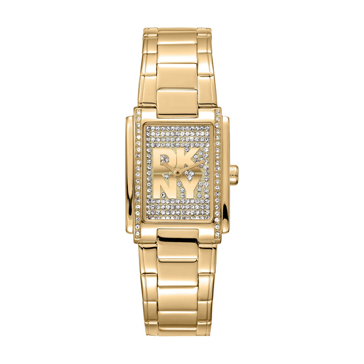 Logo Quartz Silver Rectangular Dial Women's Watch - DK1L140M0025