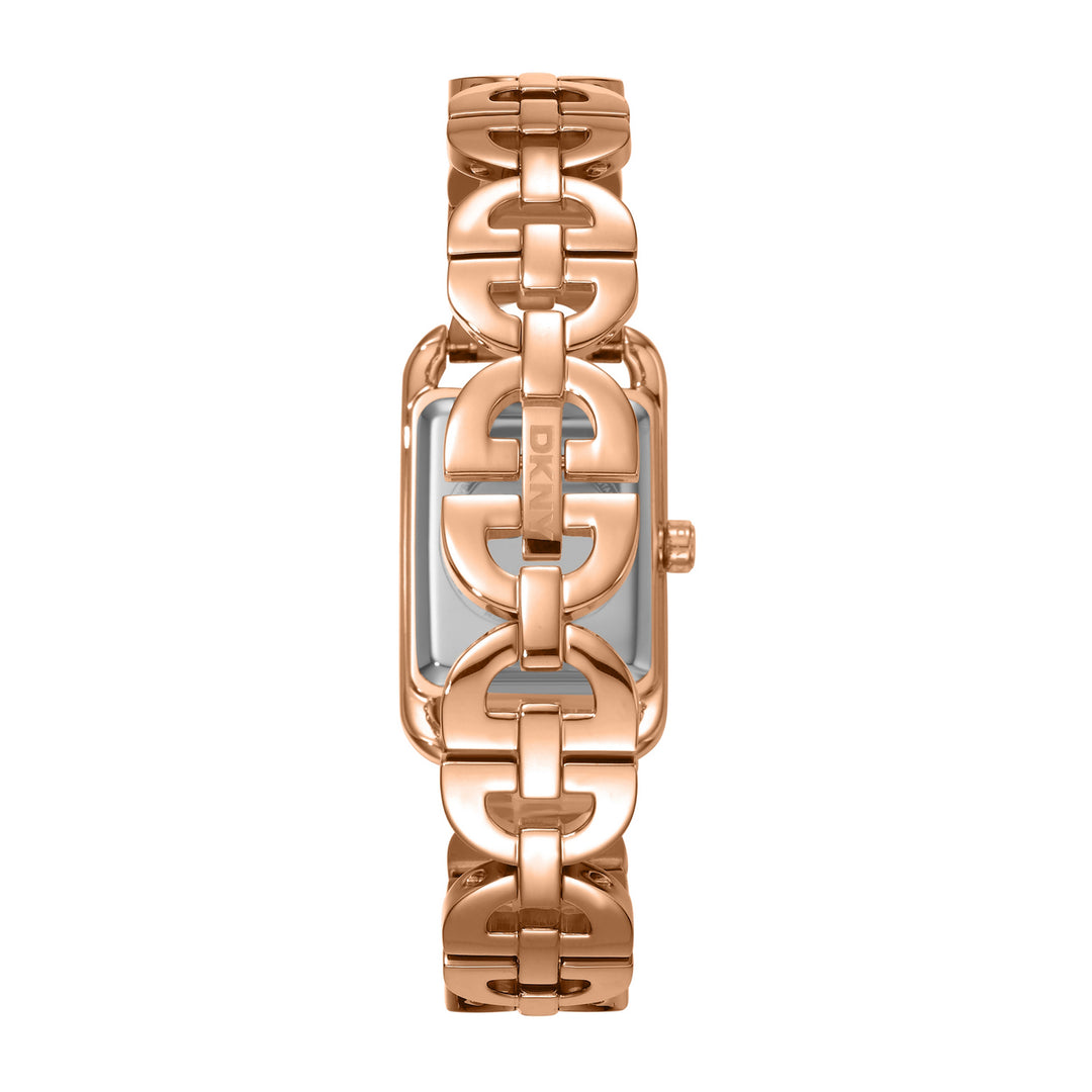 Quartz Rose Gold Rectangular Dial Women's Watch - DK1L142M0245