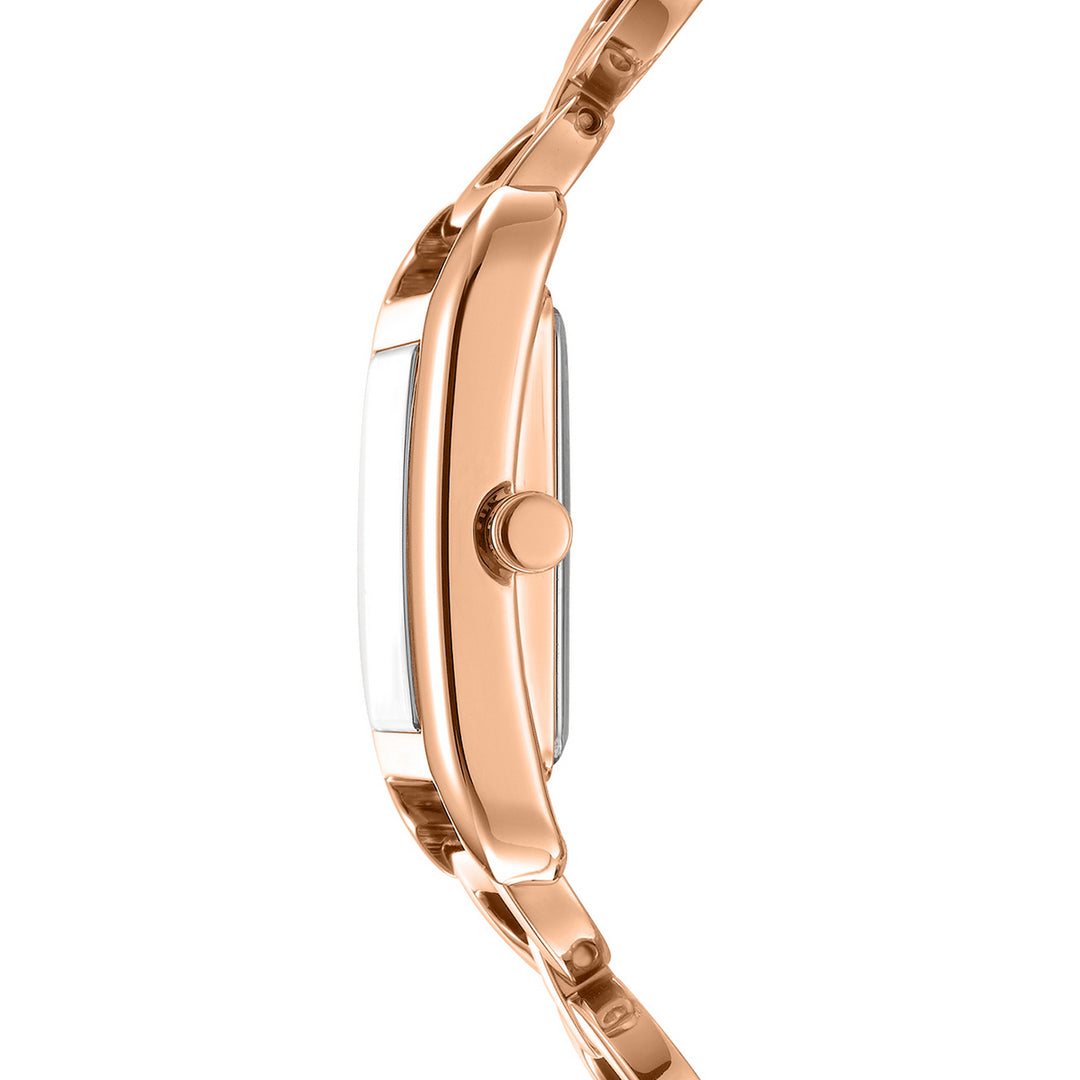 Quartz Rose Gold Rectangular Dial Women's Watch - DK1L142M0245