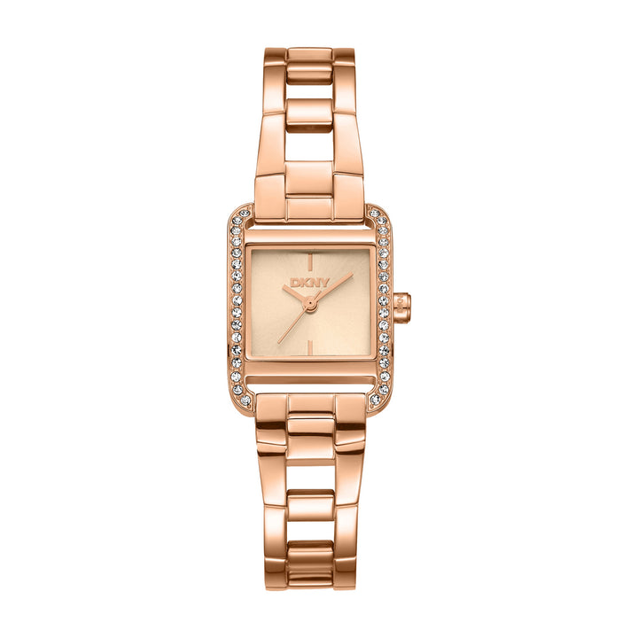 Quartz Rose Gold Square Dial Women's Watch - DK1L143M0045