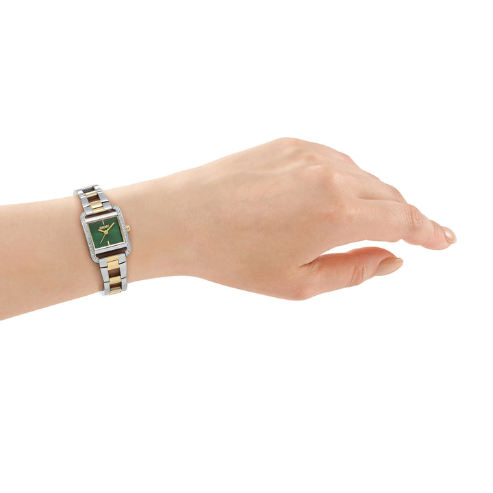Quartz Green Square Dial Women's Watch - DK1L143M0065