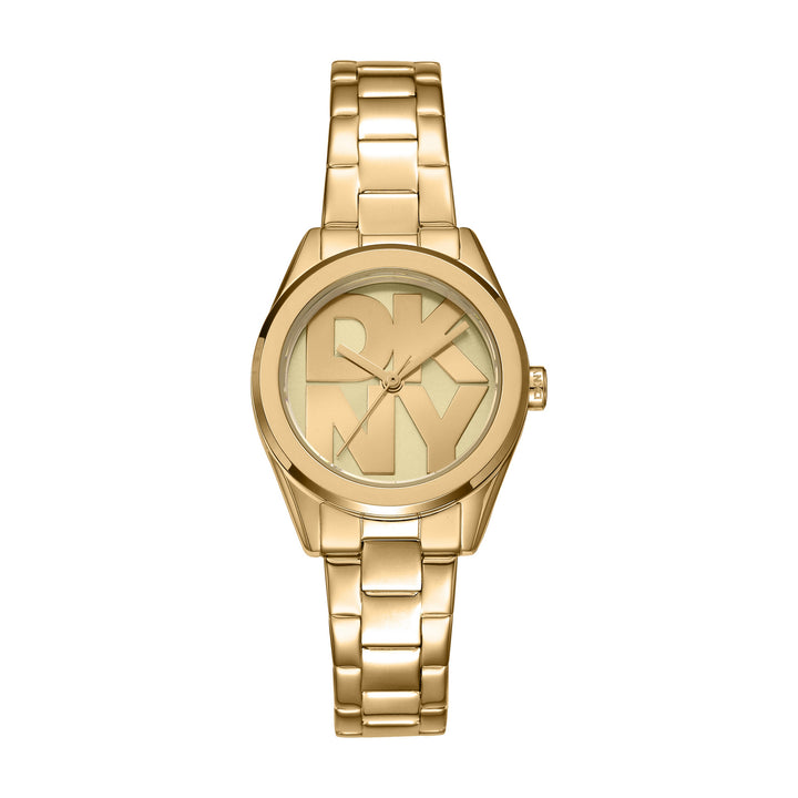 Quartz Gold Round Dial Women's Watch - DK1L145M0055