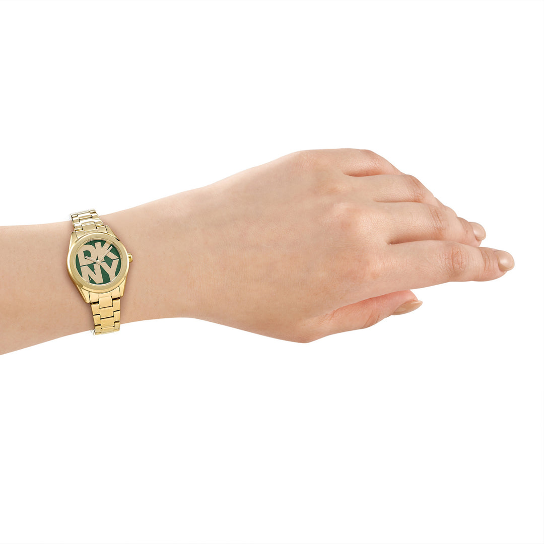 Quartz Green Round Dial Women's Watch - DK1L145M0065