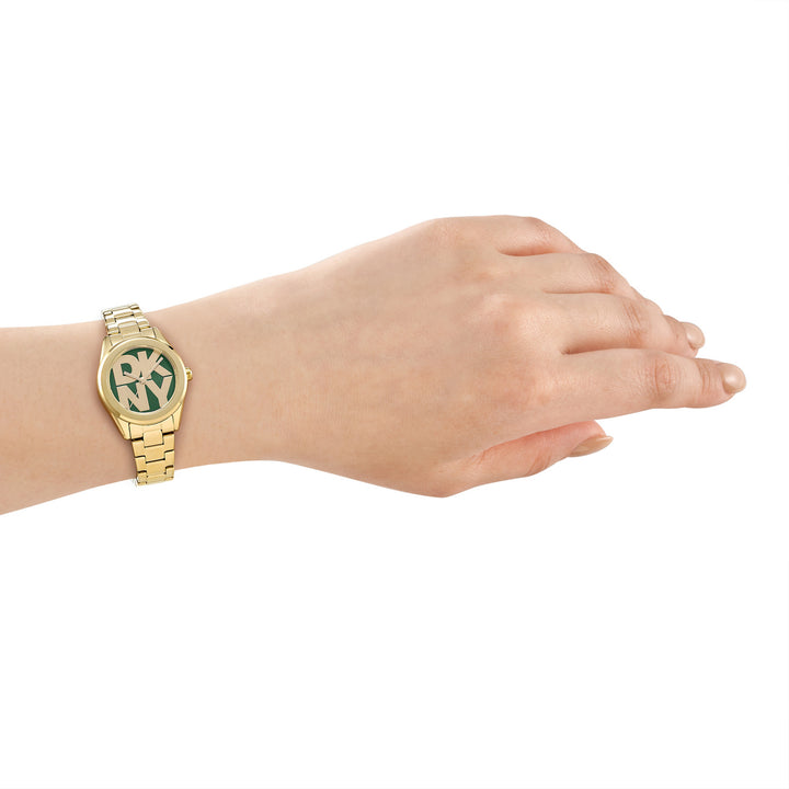 Quartz Green Round Dial Women's Watch - DK1L145M0065