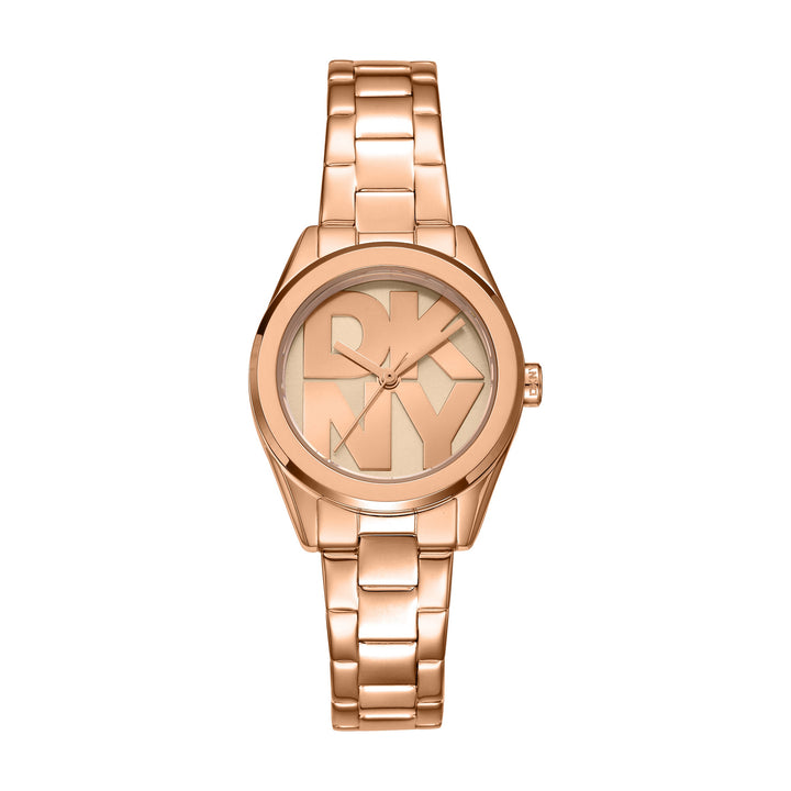 Quartz Rose Gold Round Dial Women's Watch - DK1L145M0075