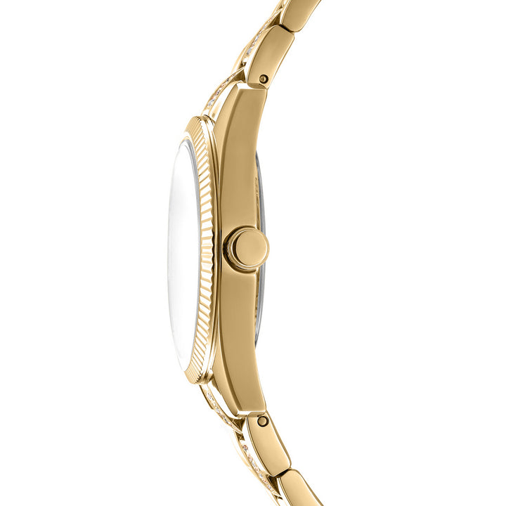 Quartz Gold Round Dial Women's Watch - DK1L148M0025