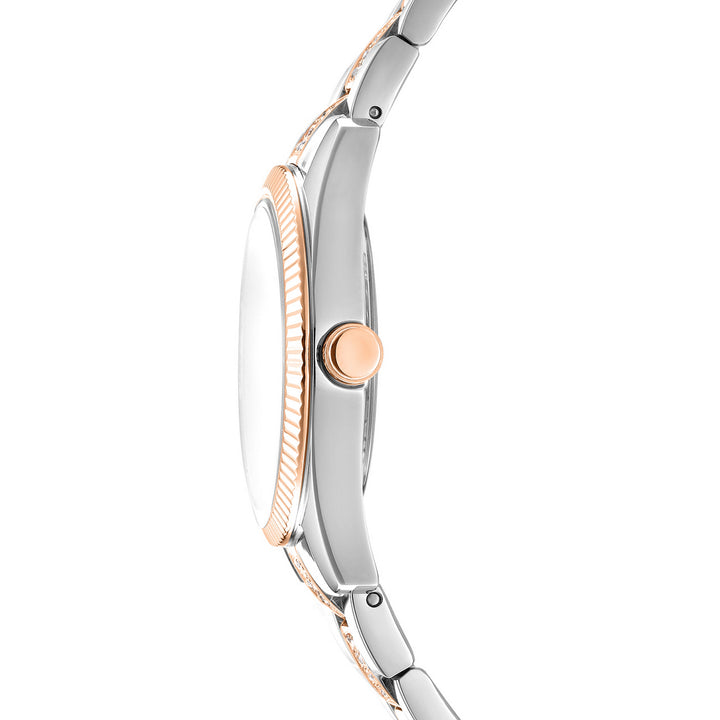Quartz Silver Round Dial Women's Watch - DK1L148M0055