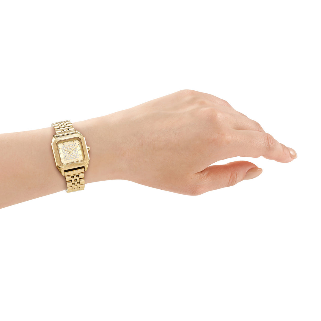 Quartz Gold Square Dial Women's Watch - DK1L154M0235