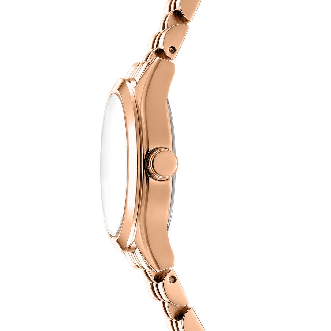Quartz Rose Gold Round Dial Women's Watch - DK1L156M0075