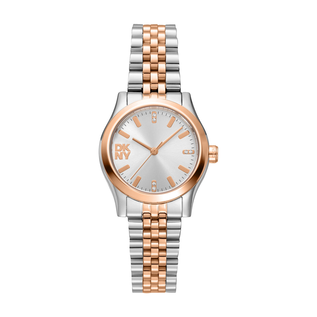 Quartz Silver Round Dial Women's Watch - DK1L156M0105