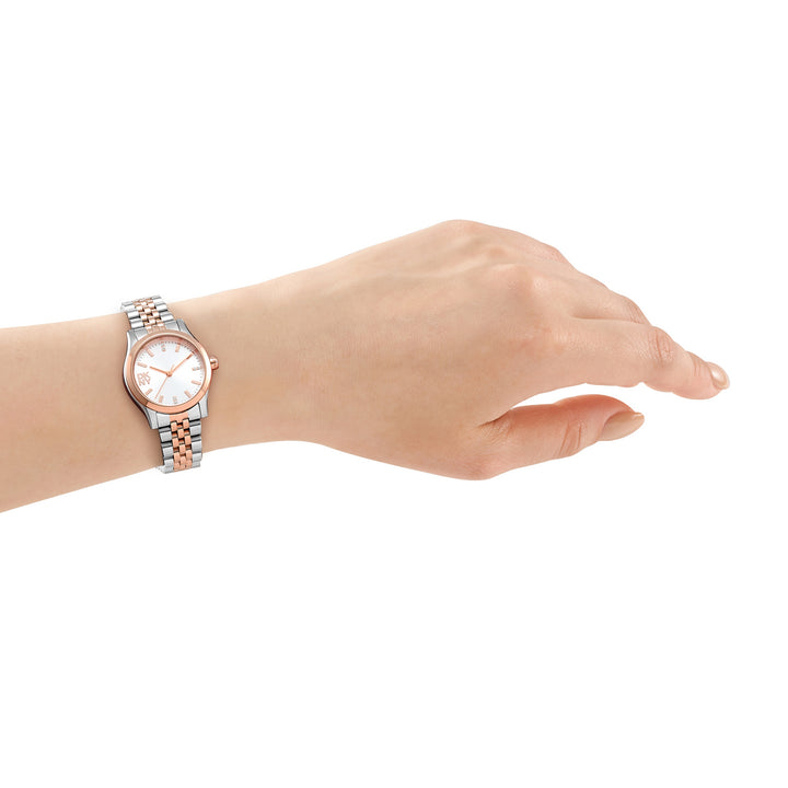 Quartz Silver Round Dial Women's Watch - DK1L156M0105