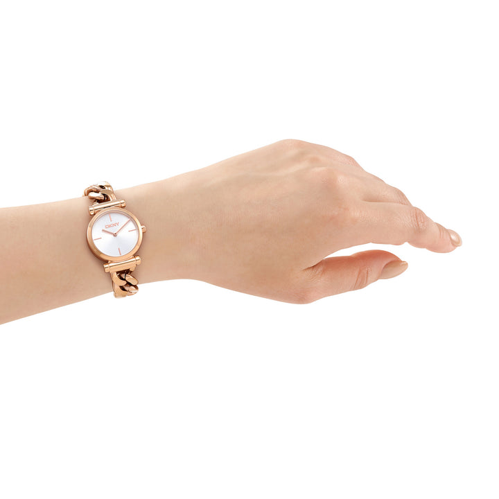 Quartz Silver Round Dial Women's Watch - DK1L159M0075