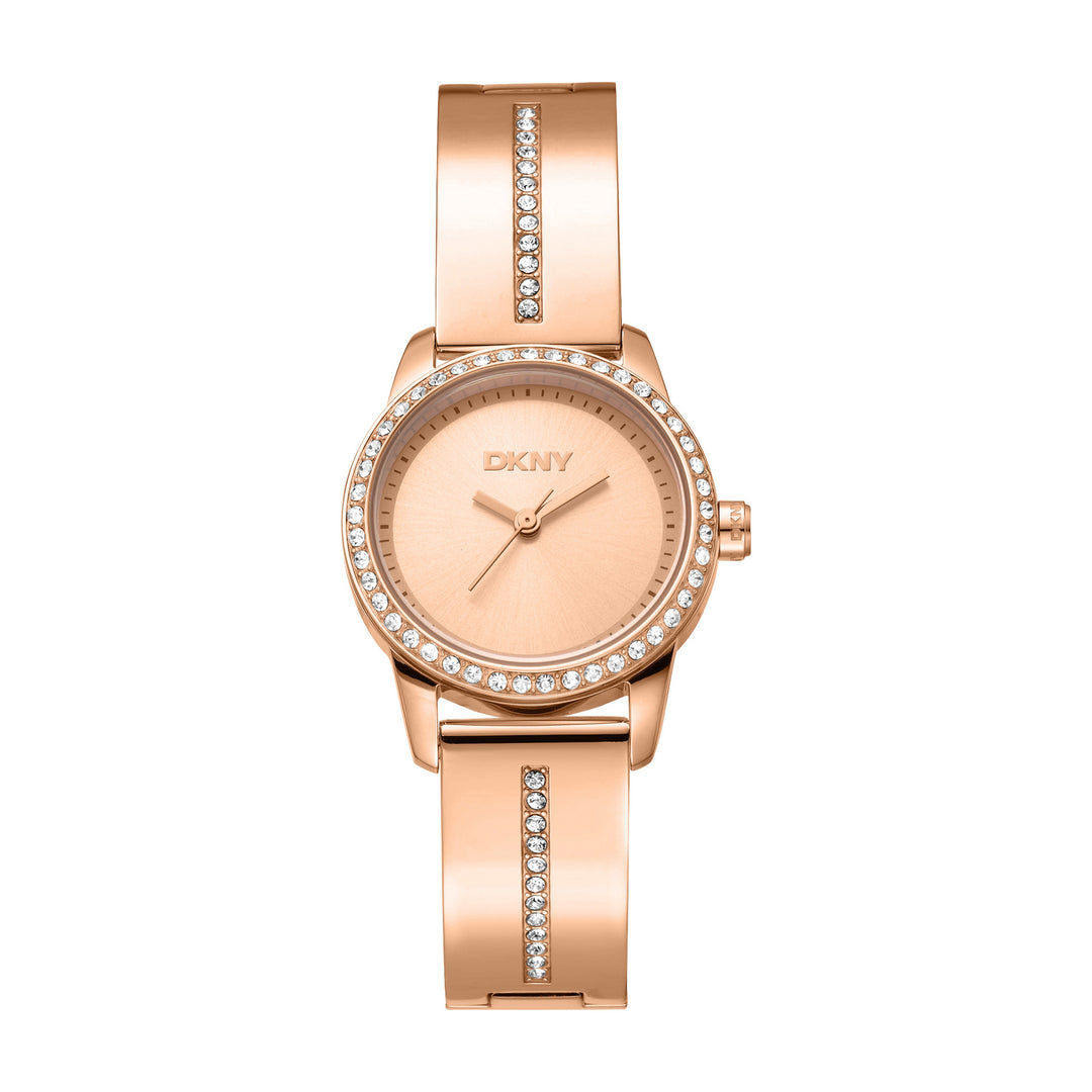 Quartz Rose Gold Round Dial Women's Watch - DK1L160M0045