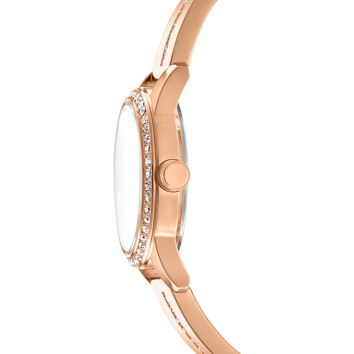 Quartz Rose Gold Round Dial Women's Watch - DK1L160M0045