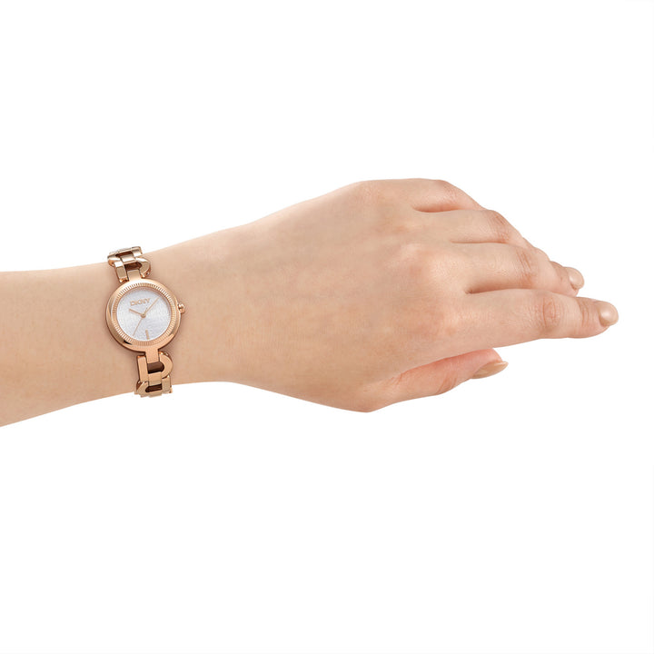 Quartz Silver Round Dial Women's Watch - DK1L162M0055
