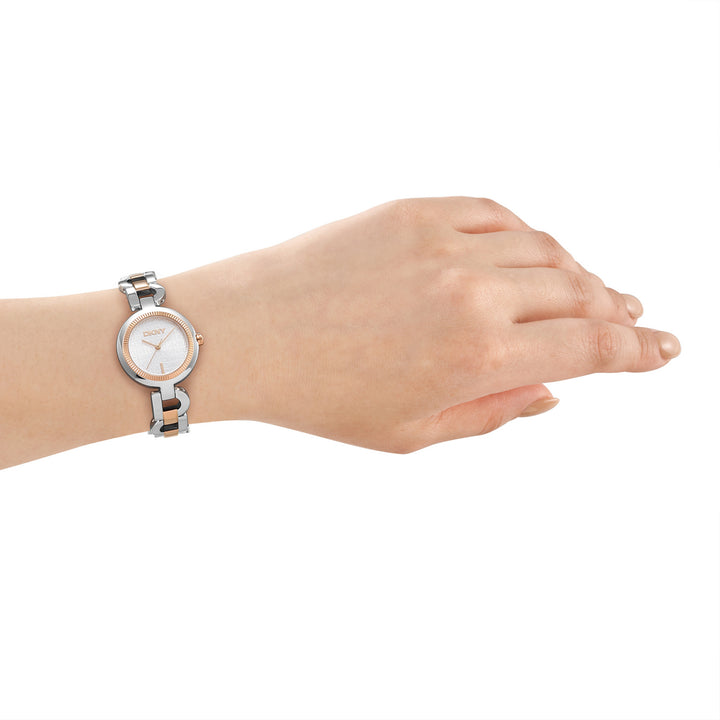 Quartz Silver Round Dial Women's Watch - DK1L162M0085