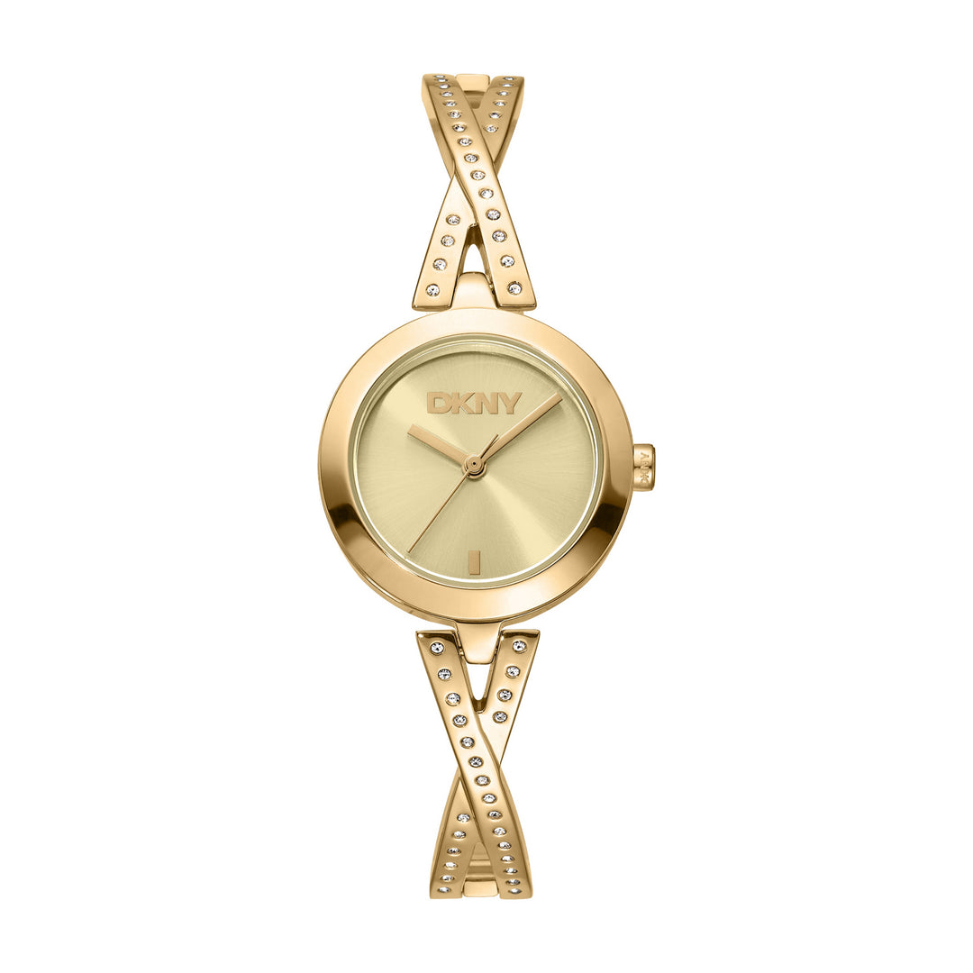 Quartz Gold Round Dial Women's Watch - DK1L170M0225