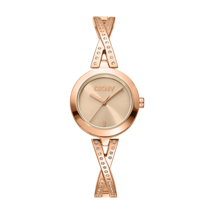 Quartz Rose Gold Round Dial Women's Watch - DK1L170M0245