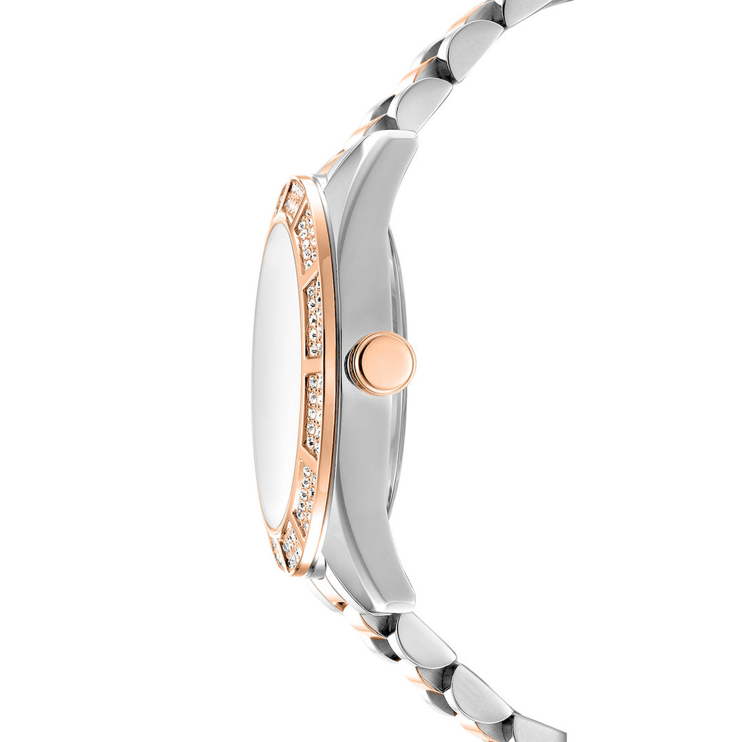 Multifunction Silver Round Dial Women's Watch - DK1L171M0105