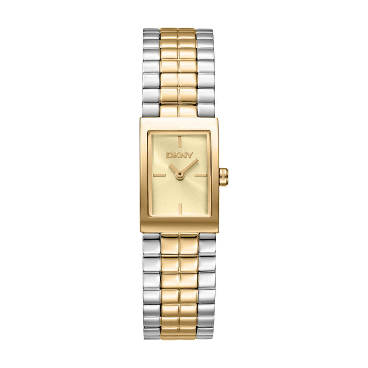 Quartz Gold Rectangular Dial Women's Watch - DK1L172M0055