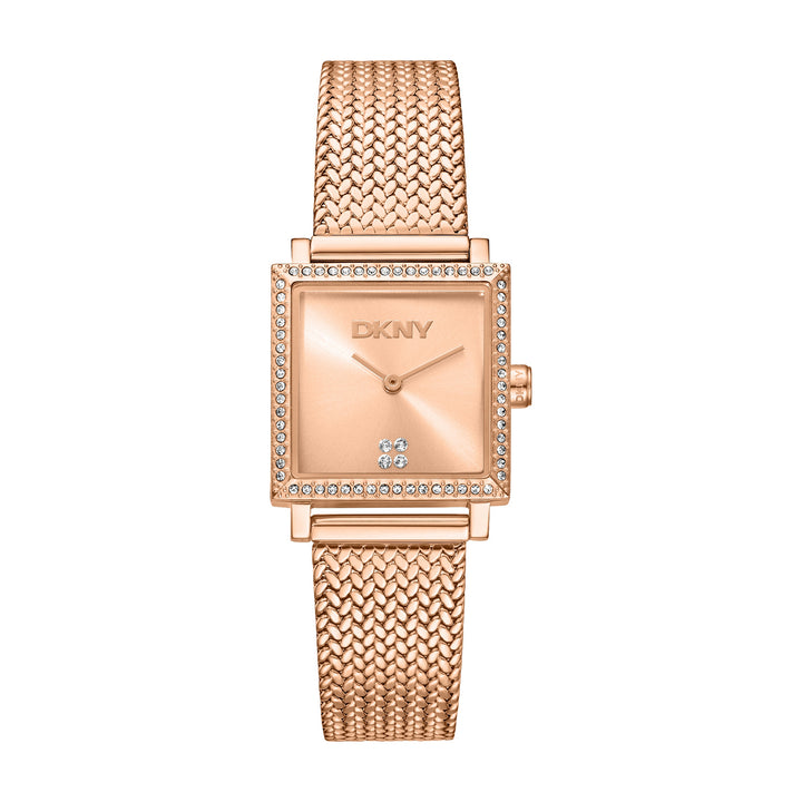 Quartz Rose Gold Square Dial Women's Watch - DK1L173M0105