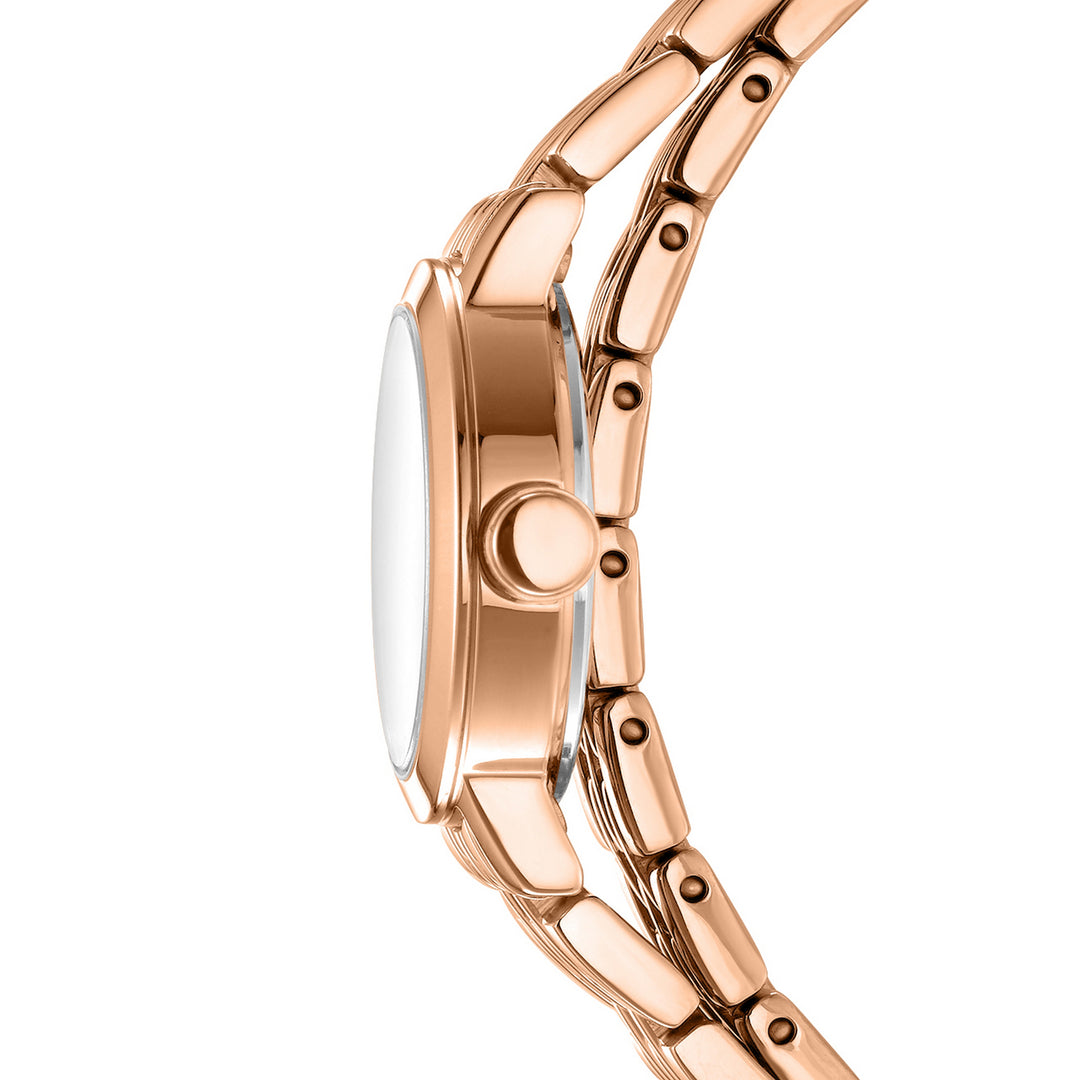 Quartz Rose Gold Round Dial Women's Watch - DK1L176M0055