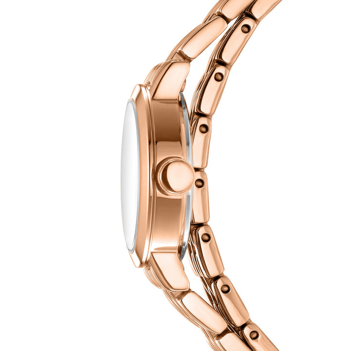 Quartz Rose Gold Round Dial Women's Watch - DK1L176M0055