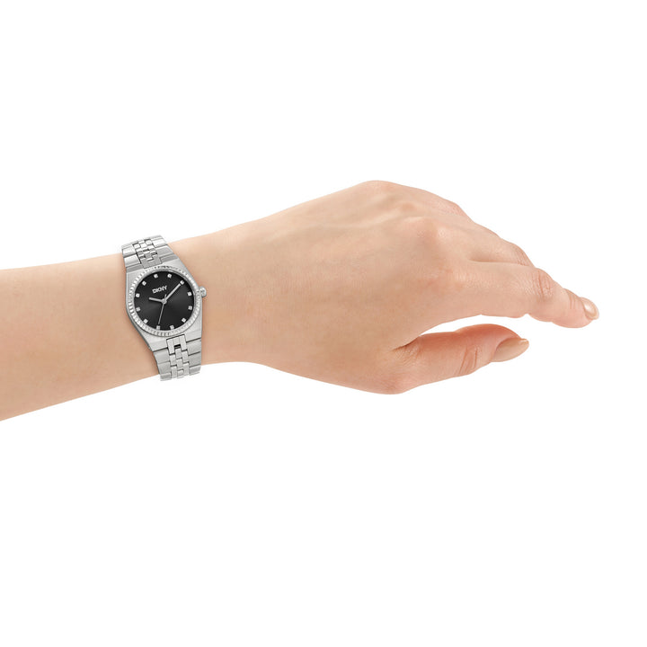 Quartz Black Round Dial Women's Watch - DK1L177M0025