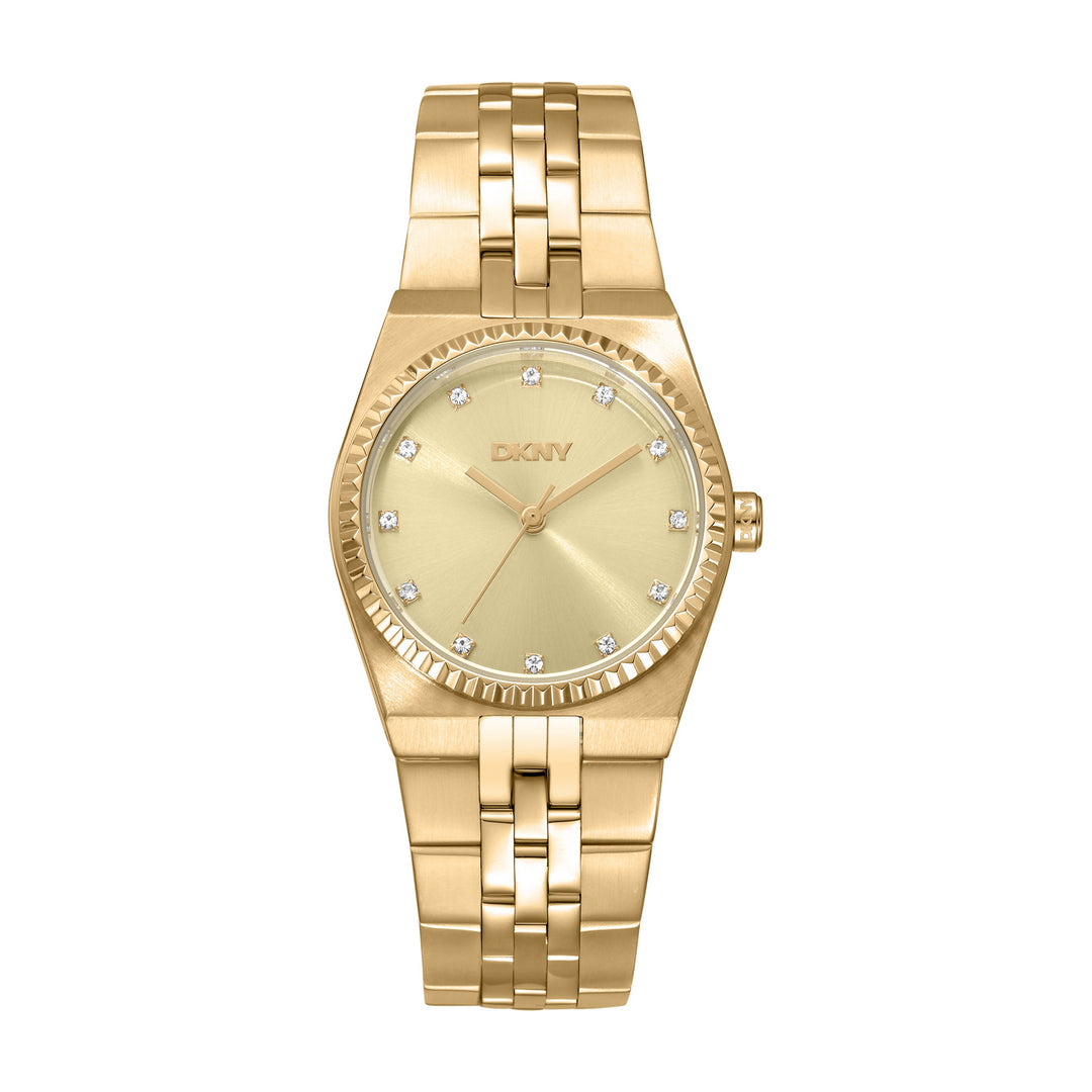 Quartz Gold Round Dial Women's Watch - DK1L177M0035
