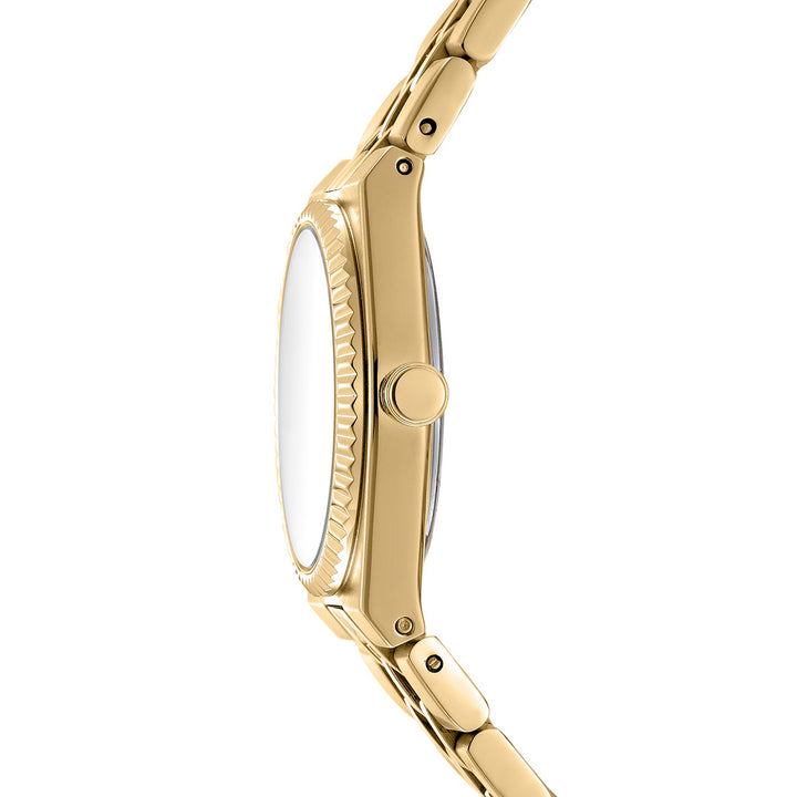 Quartz Gold Round Dial Women's Watch - DK1L177M0035
