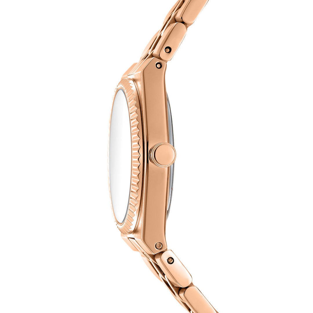 Quartz Rose Gold Round Dial Women's Watch - DK1L177M0045