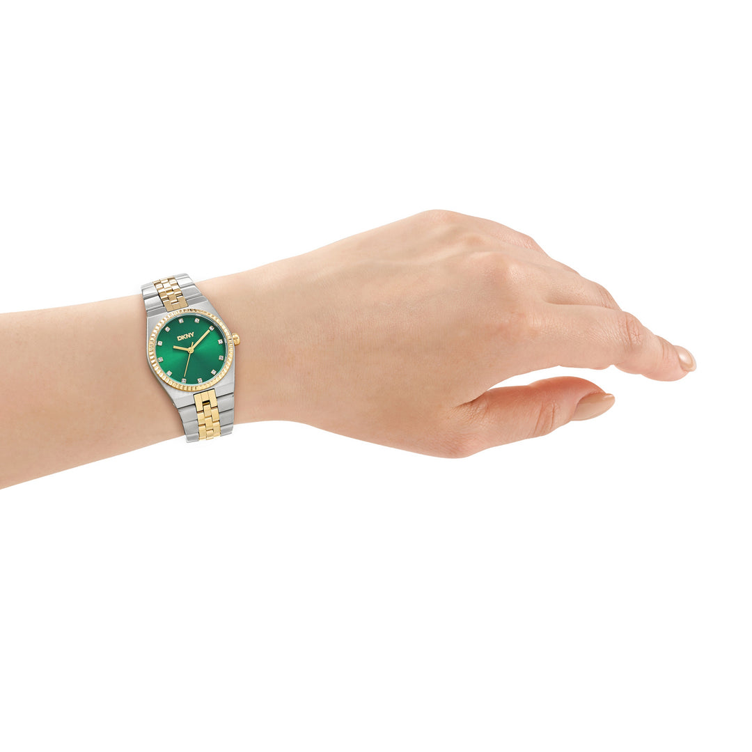 Quartz Green Round Dial Women's Watch - DK1L177M0065