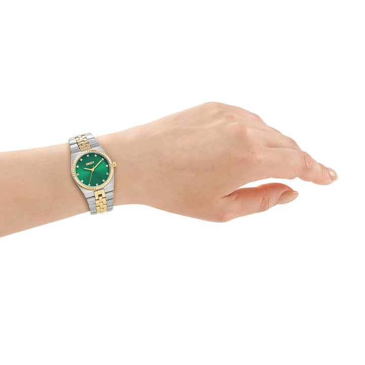 Quartz Green Round Dial Women's Watch - DK1L177M0065