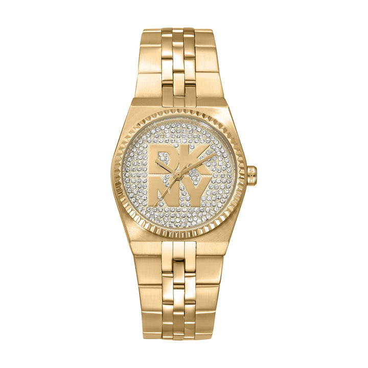 Quartz Gold Round Dial Women's Watch - DK1L177M0225
